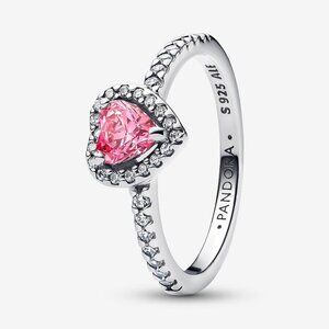 Pandora Elevated Pink Heart Ring